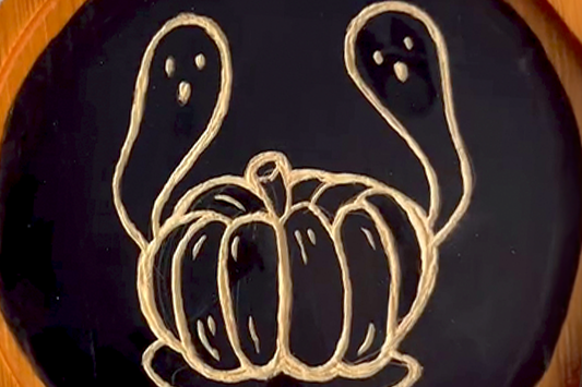 engraved pumpkin