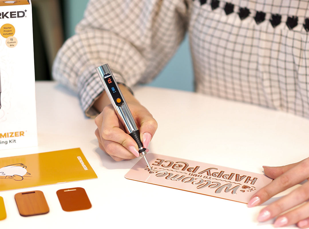 Step 2: Apply Stencil & Engrave