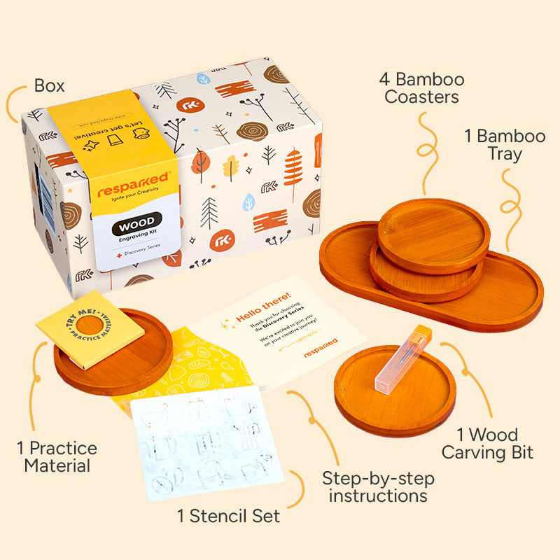 Wood Coasters Kit + Customizer Halloween