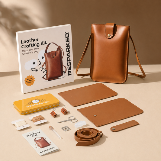 Crossbody Bag Kit DIY Resparked Saddle Brown
