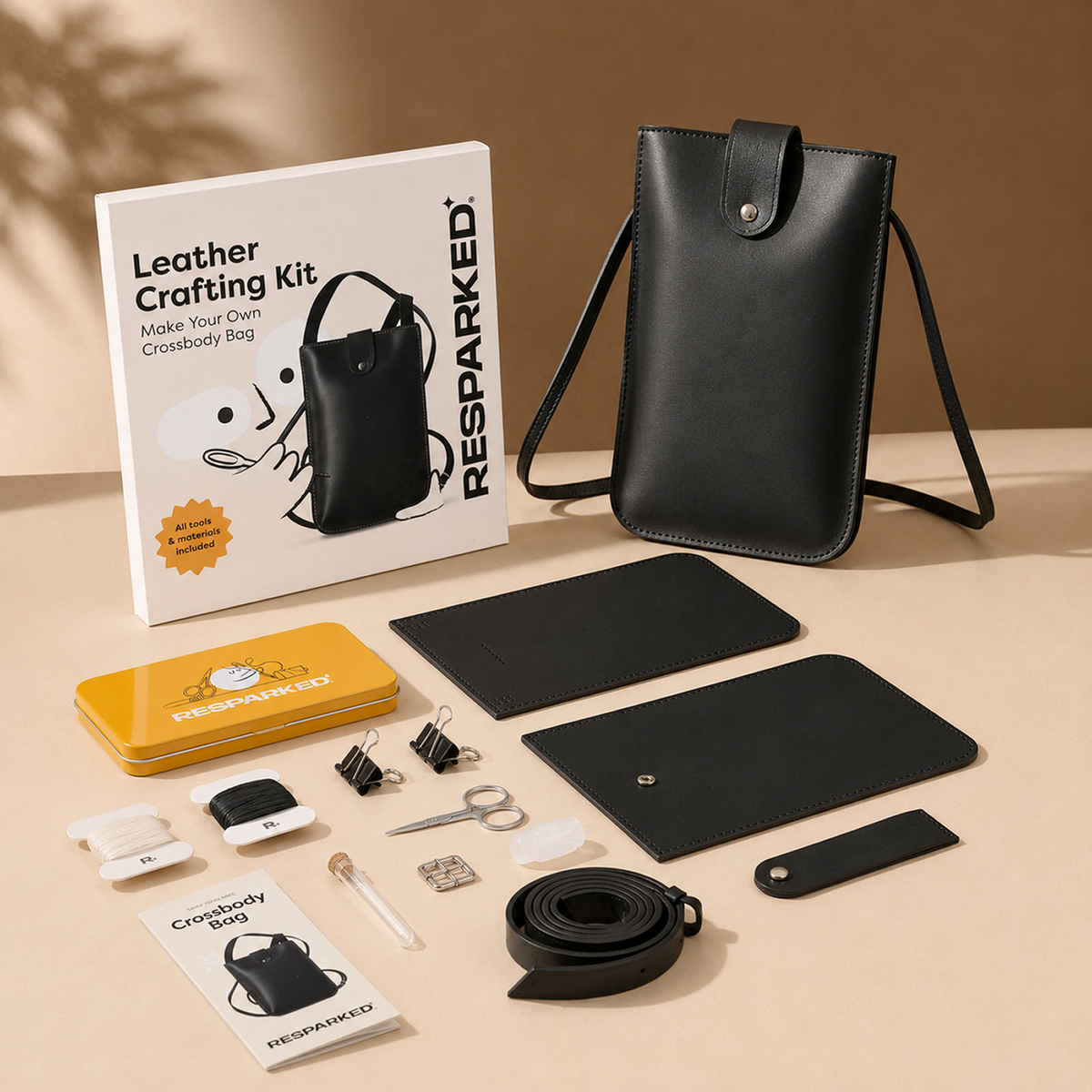 Crossbody Bag Kit DIY Resparked Classic Black