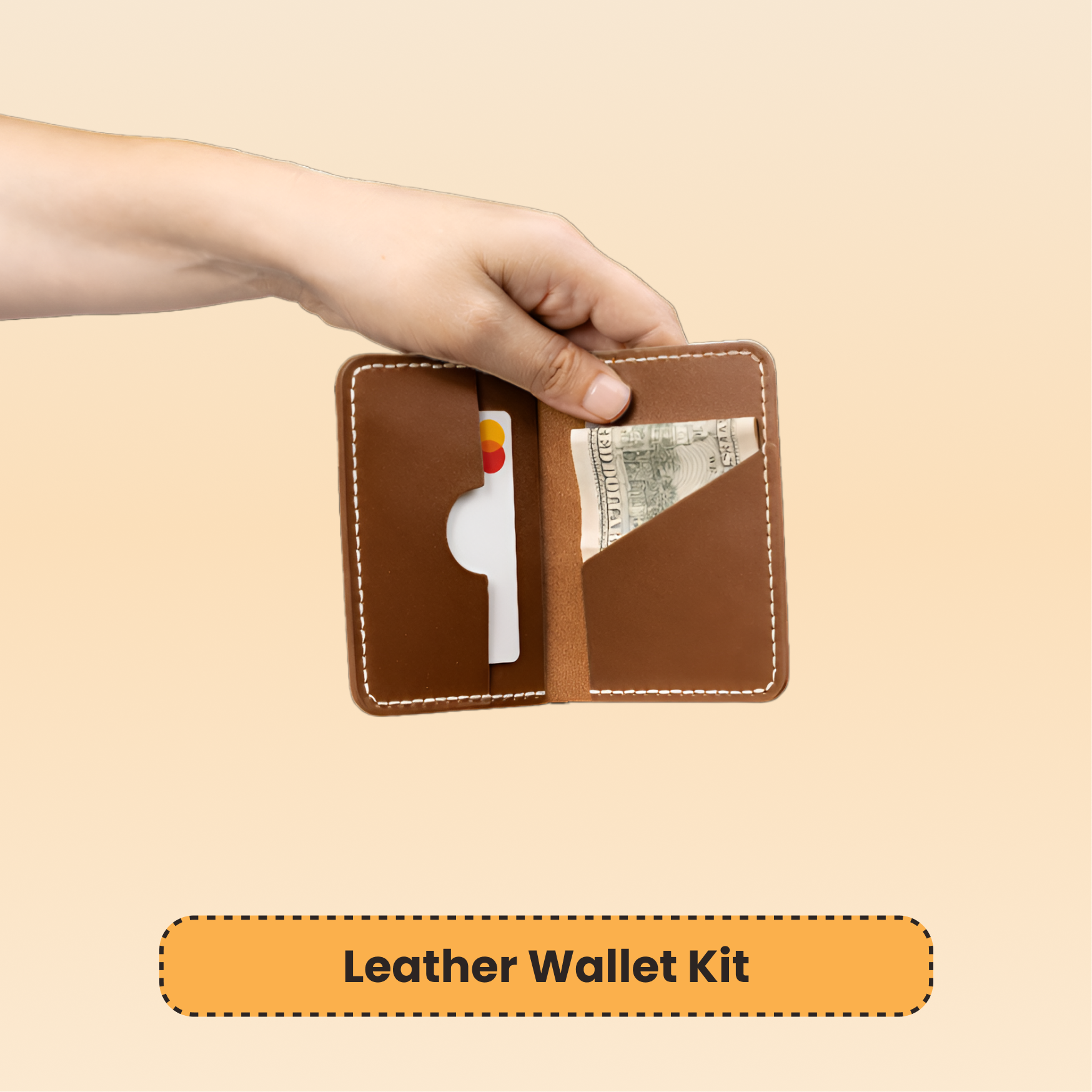 Leather Wallet Kit Resparked Brown