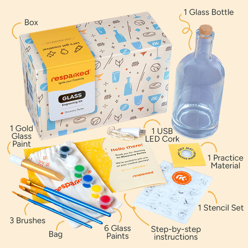 Glass Bottle Lamp Engraving Project Kit Resparked