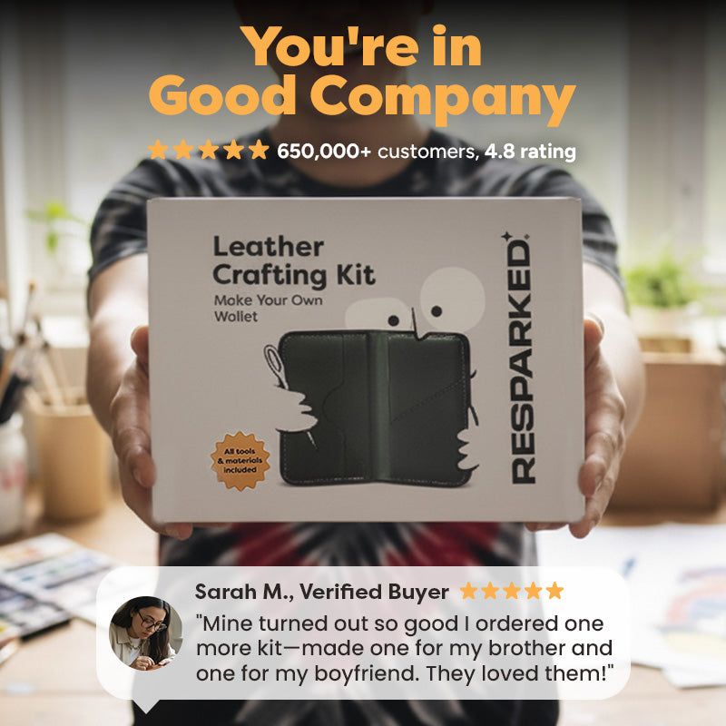 Green Wallet Leather Crafting Kit